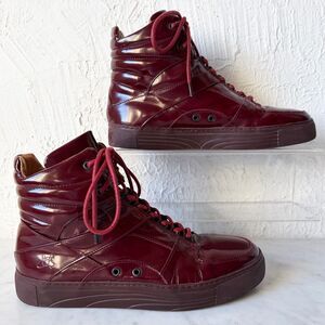 John Fluevog LoPro Quest Sneaker Women's 11 Wine Patent Leather Lace-Up